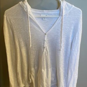 JJill large white hoodie.  EUC smoke free home